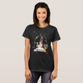 Hanukkah German Shepard Dog Snow Globe Pajama T-shirt (Voorkant volledig)