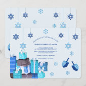 Hanukkah Gift Exchange Party Uitnodiging (Voorkant / Achterkant)