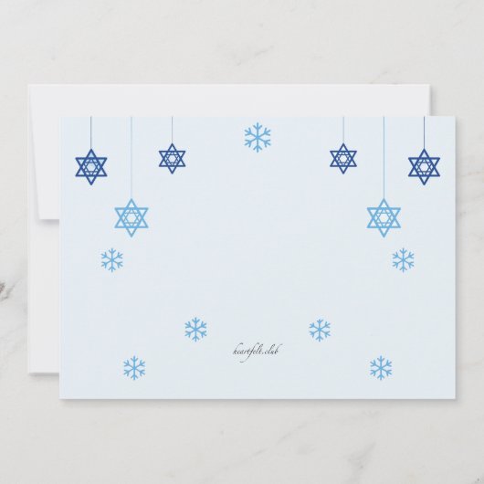 Hanukkah Gift Exchange Party Uitnodiging (Achterkant)