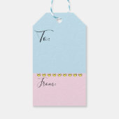 Hanukkah Gift Labels Cat and Mouse Cadeaulabel (Achterkant)