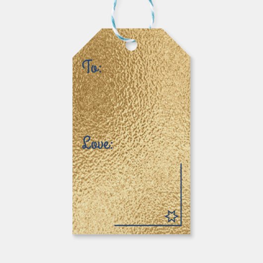 Hanukkah Gift Labels Een geweldig wonder gebeurde  Cadeaulabel (Achterkant)