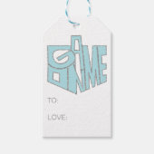 Hanukkah Gift Labels Game ON/Dreidel Cadeaulabel (Voorkant)