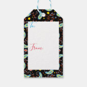 Hanukkah Gift Labels Paisley Dreidels Cadeaulabel (Achterkant)