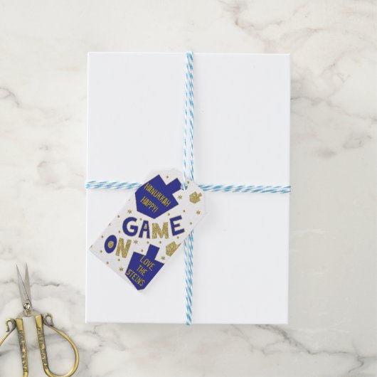 Hanukkah Gift Labels SPEL ON Cadeaulabel (Met Touw)