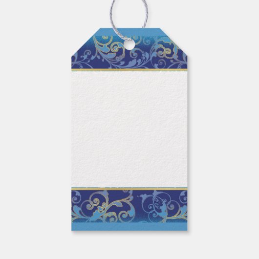 Hanukkah Gift Labels, ster van David Cadeaulabel (Achterkant)