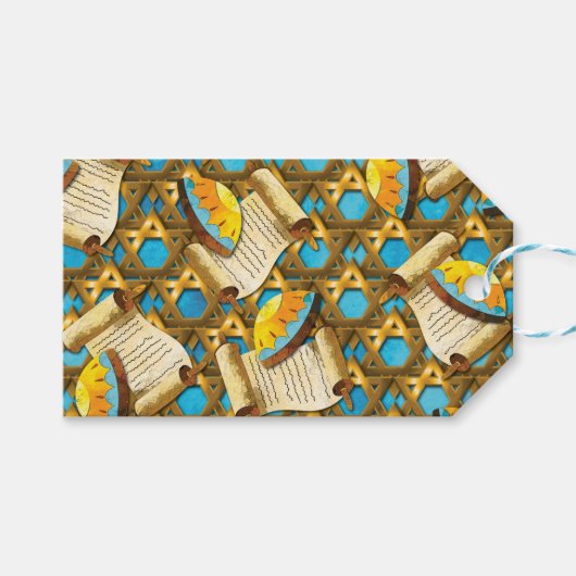 Hanukkah Gift Tag Cadeaulabel (Voorkant (Horizontaal))
