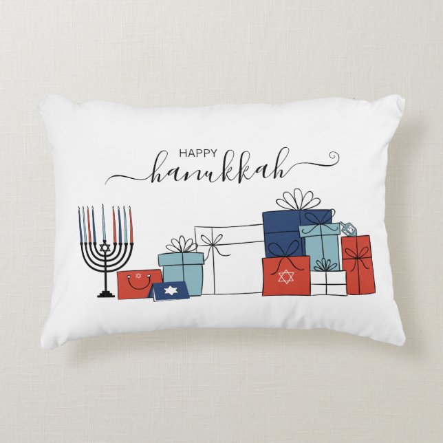 Hanukkah Gifts & Menorah Holiday Accent Pillow Accent Kussen (Voorkant)
