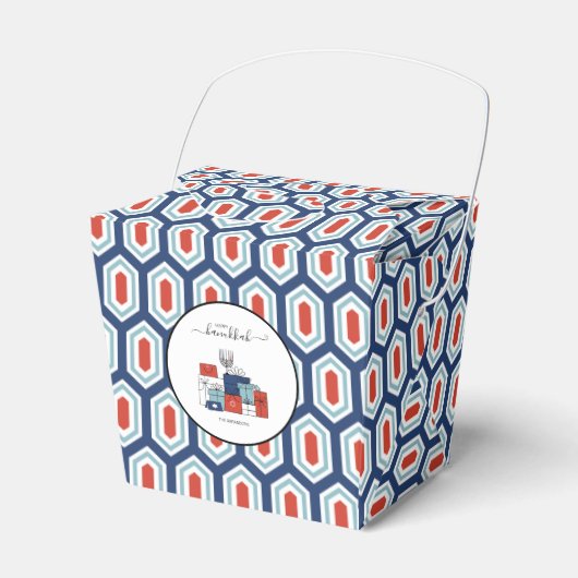 Hanukkah Gifts & Menorah Holiday Favor Box Bedankdoosjes (Voorkant Zijde)