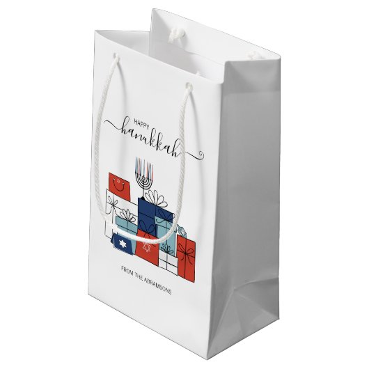 Hanukkah Gifts & Menorah Holiday Gift Bag Klein Cadeauzakje (Achterkant Gekanteld)