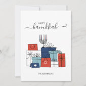 Hanukkah Gifts & Menorah Holiday Kaart (Voorkant)