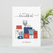Hanukkah Gifts & Menorah Holiday Kaart (Staand voorkant)