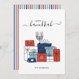 Hanukkah Gifts & Menorah Holiday Kaart