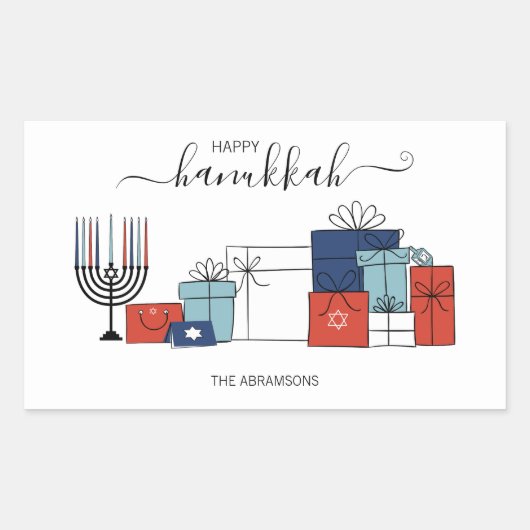 Hanukkah Gifts & Menorah Holiday Sticker (Voorkant)