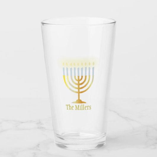 Hanukkah Glass Glas (Voorkant)
