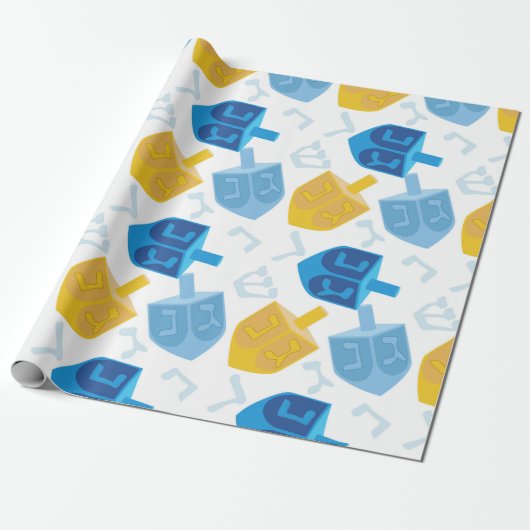Hanukkah Glee Dreidel Cadeaupapier (Uitgerold)