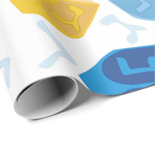 Hanukkah Glee Dreidel Cadeaupapier (Rol Hoek)