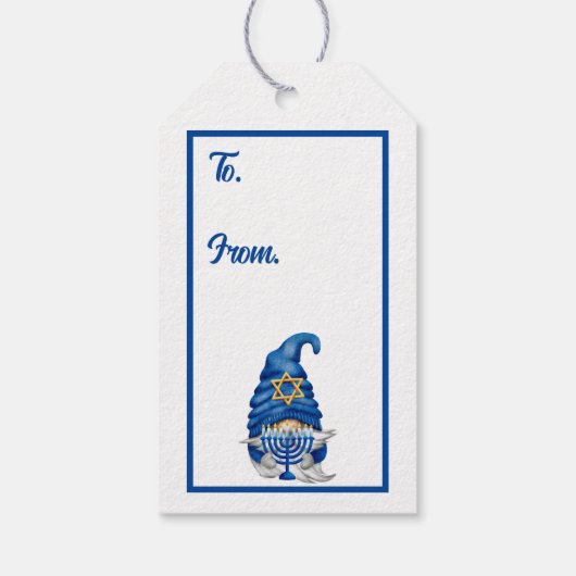 Hanukkah Gnomes Cadeaulabel (Achterkant)