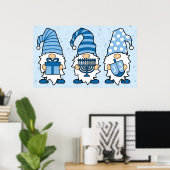 Hanukkah Gnomes Trio Poster (Thuiskantoor)