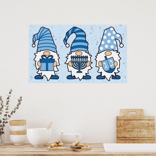 Hanukkah Gnomes Trio Poster (Keuken)