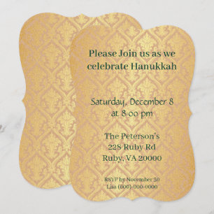 Hanukkah Gold en Emerald green Kaart