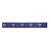 Hanukkah Gold Menorah Breed Elegant Patroon Satijnen Lint (Voorkant)