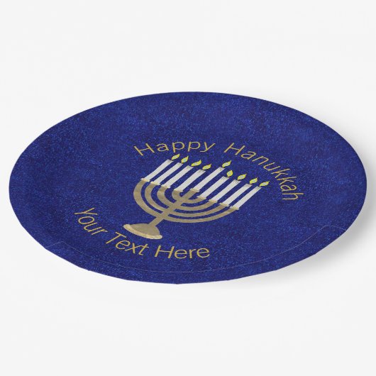 Hanukkah Gold Menorah Elegant Chanukah Papieren Bordje (Gekanteld)
