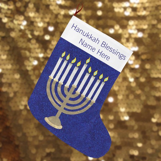 Hanukkah Gold Menorah Elegant Chrismukkah Grote Kerstsok