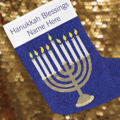 Hanukkah Gold Menorah Elegant Chrismukkah Grote Kerstsok