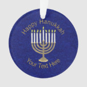 Hanukkah Gold Menorah Elegant Chrismukkah Ornament (voorkant)