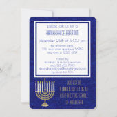 Hanukkah Gold Menorah Hanukkah Sameach Dinner Kaart (Voorkant)