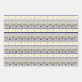 Hanukkah Gold Menorah Monogram Chic Assortment Inpakpapier Vel (Voorkant 2)