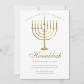 Hanukkah Gold Menorah Star van David Celebration Kaart (Voorkant)