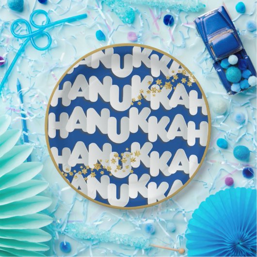 Hanukkah Gold Stars Paper Bord (Feest)