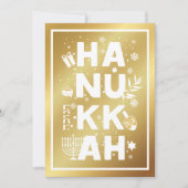 HANUKKAH Gold Wenskaart (Voorkant)