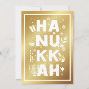 HANUKKAH Gold Wenskaart