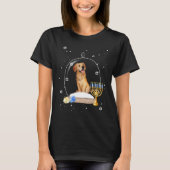 Hanukkah Golden Retriever Dog Snow Globe Pajama T-shirt (Voorkant)