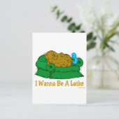 HANUKKAH GRAPPIGE CADEAUS 'IK WIL EEN LATKE ZIJN' FEESTDAGENKAART (Staand voorkant)