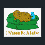 HANUKKAH GRAPPIGE CADEAUS 'IK WIL EEN LATKE ZIJN' FEESTDAGENKAART<br><div class="desc">GEEF DEZE GRAPPIGE JOODSE HUMOR HANUKKAH CADEAUS AAN IEDEREEN ALS UNIEKE CHANOEKA CADEAUS. ELKE AARDAPPELZETMEEL WIL ECHT EEN LATKE ZIJN.</div>