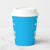 Hanukkah Greeting with Flowers Papieren Bekers (Links)