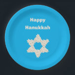 Hanukkah Greeting with Flowers Papieren Bordje<br><div class="desc">Een ontwerp voor de joodse vakantie Hanukkah,  of het "festival van lichten" zoals het vaak wordt genoemd.</div>