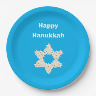Hanukkah Greeting with Flowers Papieren Bordje
