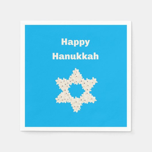Hanukkah Greeting with Flowers Servet (Voorkant)