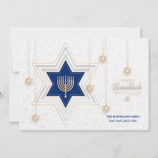 Hanukkah Greetings Holiday Kaart (Voorkant)