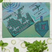 Hanukkah Happiness Theedoek (Gevouwen)