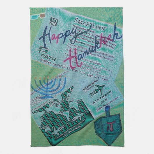 Hanukkah Happiness Theedoek (Verticaal)