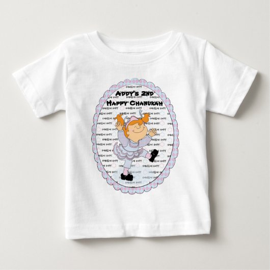 Hanukkah Happy Baby Fine Jersey T-Shirt (Voorkant)