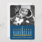 Hanukkah | Happy Hanukkah Menorah-fotokaart Kaart (Voorkant)