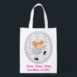 Hanukkah Happy Happy Boodschappentas<br><div class="desc">Chanoeka Happy Happy, witte 2-zijdige tas. Alle ontwerpelementen kunnen worden bewerkt. Alle bewerkbare tekst kan worden verwijderd en vervangen door uw eigen bericht. Gebruik uw favoriete lettertype, kleur, grootte en stijl. Gelukkige Chanoeka/Chanoeka! Stijl: Herbruikbare Tas Ga groen en red de planeet met onze herbruikbare boodschappentas! Gemaakt met een lichtgewicht polyester...</div>