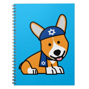 Hanukkah Happy Jewish Corgi Corgis Dog Puppy Notitieboek