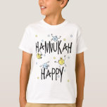 "Hanukkah Happy" Kinder T-Shirt<br><div class="desc">"Hanukkah Happy" Kinder T-Shirt. (Kies uit verschillende opties voor shirt.)</div>